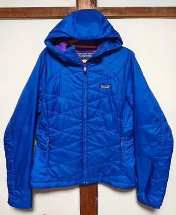 patagonia 후드 부착 다운 자켓 L 파랑