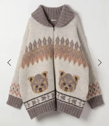 [ 미사용 새상품 택 포함 ] niko and - 애니멀 코위찬 가디건