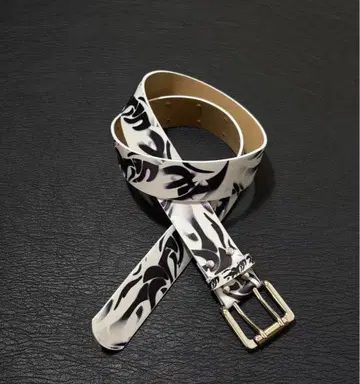 캐주얼 벨트 화이트 블랙 패턴
