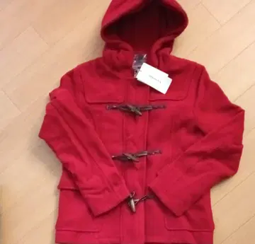 새상품 여성용 브라우니재팬 숏 더플 코트 레드 M