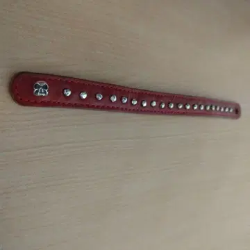 가르니 스터드 팔찌 스컬 레드