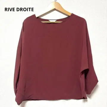 버건디 긴팔 돌먼 슬리브 셔츠