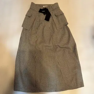 REDYAZEL 체크 무늬 롱 스커트 F 사이즈