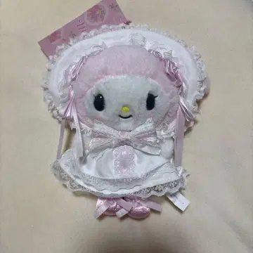 마이멜로디 마스코트 홀더 화이트 프릴 디자인 산리오