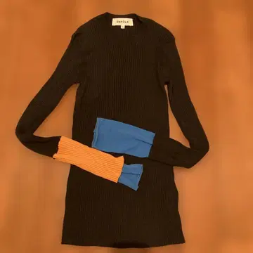 엔폴드 리브 스웨터 38 블랙