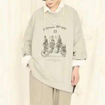 THOMAS MAGPIE 토마스 맥파이 맨투맨 GRAY