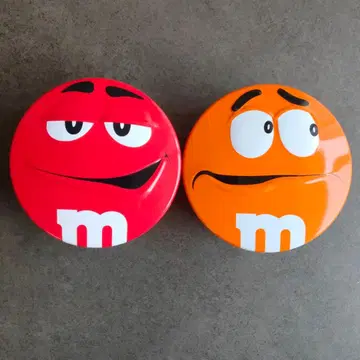 m&m 오렌지 빨간색 각 1개 캔만