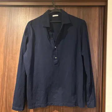 nomiamo 네이비 긴팔 피케 셔츠