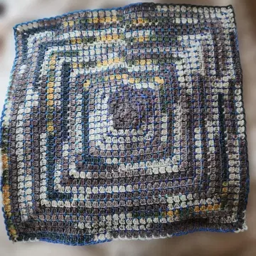 Opal 오팔 털실 크로셰 뜨개질 그래니 스퀘어 무릎 담요