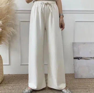 BLATE 포켓 부착 미라인 고급 라프 와이드 팬츠