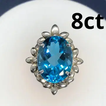 파란색 예쁜 대형 8ct 블루 토파즈 목걸이 탑
