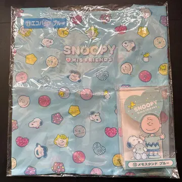 스누피 제일복권 에코백 메모 스탠드 블루