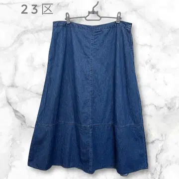 23구 DENIM 라이트 바지 플레어 스커트 빅 사이즈
