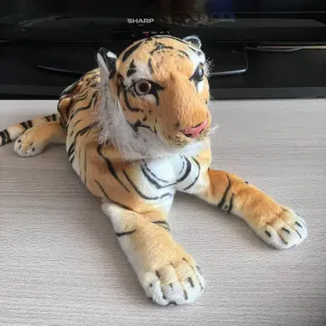 리얼 호랑이 봉제 인형 티슈 커버 타이거 호랑이 티슈 케이스