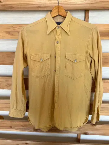 Pendleton 빈티지 셔츠 머스타드 70s