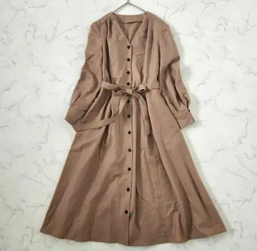 컨디션 최상 ANAYI 울 조젯 V넥 원피스 완판템 리본 36