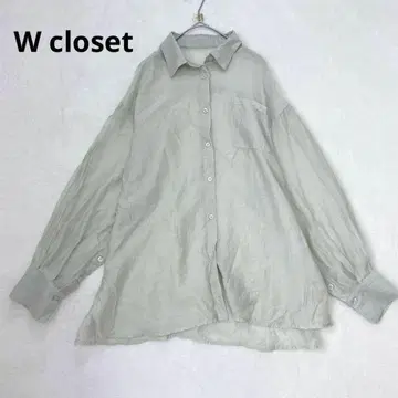 Q133 [더블 클로젯] 시어 셔츠 소매에 버튼 비침 겉옷