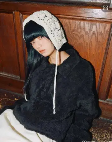 니코앤드 모드노옴 후와후와 루즈 폴로 풀오버 M