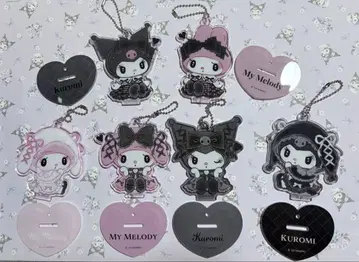 산리오 멜로쿠로 아크릴 스탠드 키링 쿠로미 마이멜로디