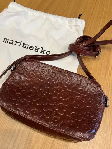 [ 새상품급 ] 외부 가방 포함 마리메꼬 우니코 Nerva 숄더백 브라운