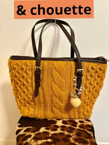 사만다 타바사 & chouette & 슈에트 니트 토트백