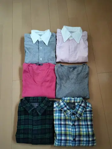 유니클로 긴팔 셔츠 플란넬 셔츠 코튼 스웨터 S 사이즈