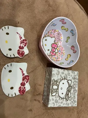 헬로키티 액세서리 트레이 멜라민 볼 레오파드