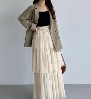 가격 인하 [ callautia ] 튤 캉캉 스커트 M 사이즈