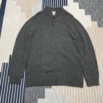 새상품급 L.L.Bean 램스울 100% 헨리넥 스웨터 XL
