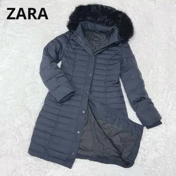 새상품급 ZARA 롱 다운 자켓 A라인 2WAY 블랙 M