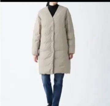 무인양품 다운 코트 V넥