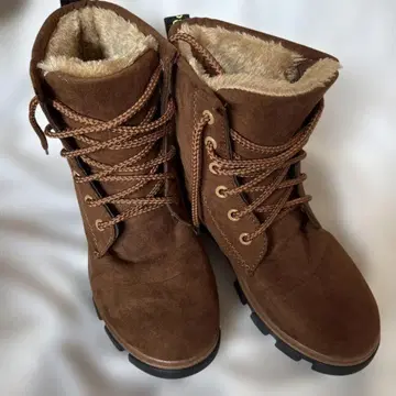 브라운 스노우 부츠