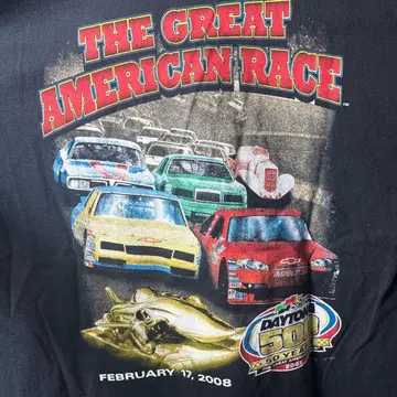 [ 빈티지 ] 구제 의류 남성용 상의 T셔츠 블랙 서킷 백 프린트