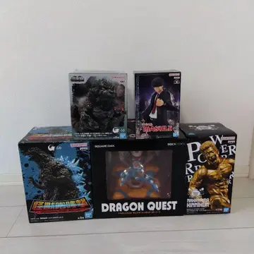 피규어 5개 세트: 고질라, 드래곤 퀘스트, 나카야마킨니군, 매쉬