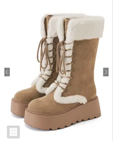 GRL 스웨이드 문 레이스업 부츠 [zr1330] 카멜 24.5