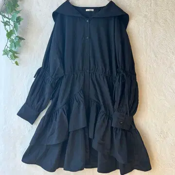 루오시 세일러 무릎 기장 원피스 블랙 빅 사이즈 XL