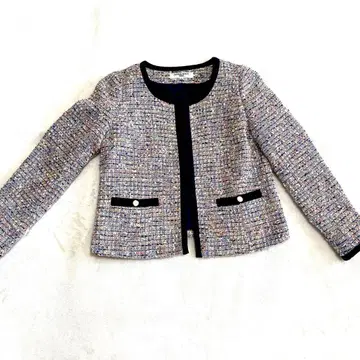 NATURAL BEAUTY BASIC 노카라 트위드 자켓