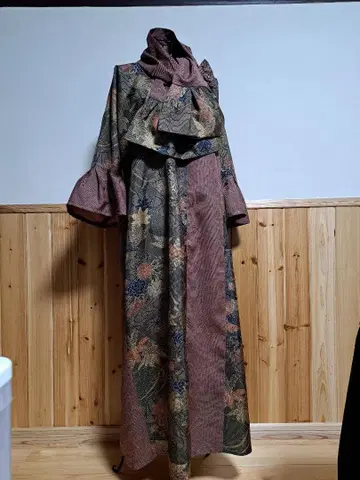 기모노 리메이크 순수 실크 세상에 단 2개뿐인 ~멋진~ 원피스 & 스톨