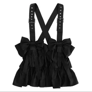 HEIHEI 리본 하네스 BLACK 블랙 헤이헤이 서스펜더 벨트