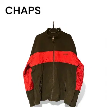 CHAPS XL 플리스 자켓 블랙/빨간색