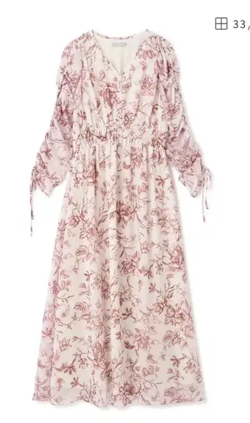 [ JILL by JILLSTUART ] 빅 플라워 셔링 원피스