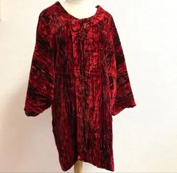 일본 의류 코트 벨로아풍 벨벳풍