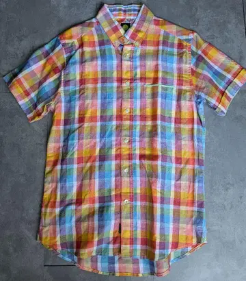 [ 초레어 미사용 ] Pretty Green 체크 반팔 셔츠