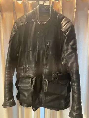 MOTO FIELD 블랙 가죽 자켓 L 사이즈