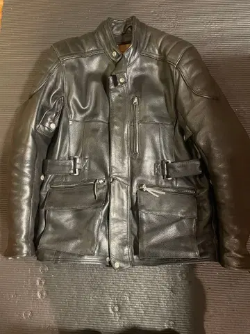 MOTO FIELD 블랙 가죽 자켓 L 사이즈