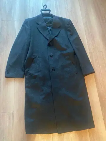 퓨어 캐시미어 블랙 체스터 코트