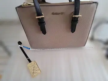 Salvatore 베이지 가죽 토트백