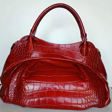 [FURLA] 크로커다일 패턴 가죽 핸드백