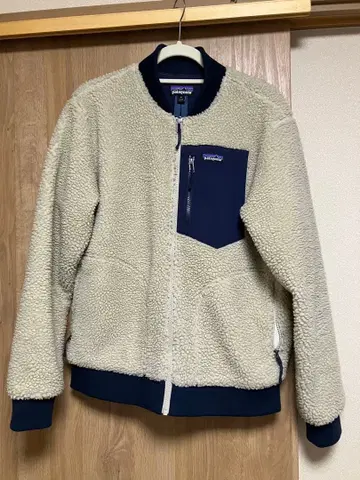 patagonia 플리스 자켓 M 베이지/네이비