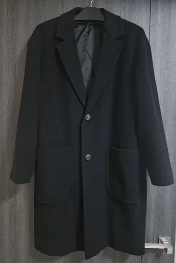 hevo 블랙 체스터 코트 사이즈 48